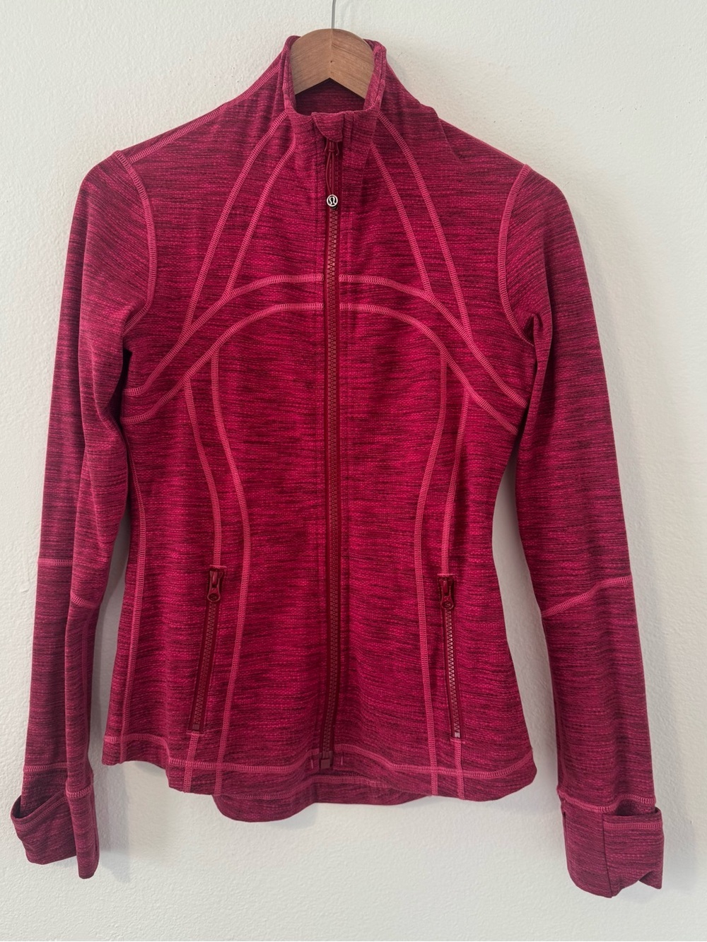 Lululemon Define Jacket Diamond Jacquard Berry Rumble Gyn Athleisure Sz 6 *READ